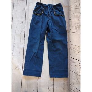 Vintage 1970s Cub Scouts Navy Pants 10x19 with gold pipping